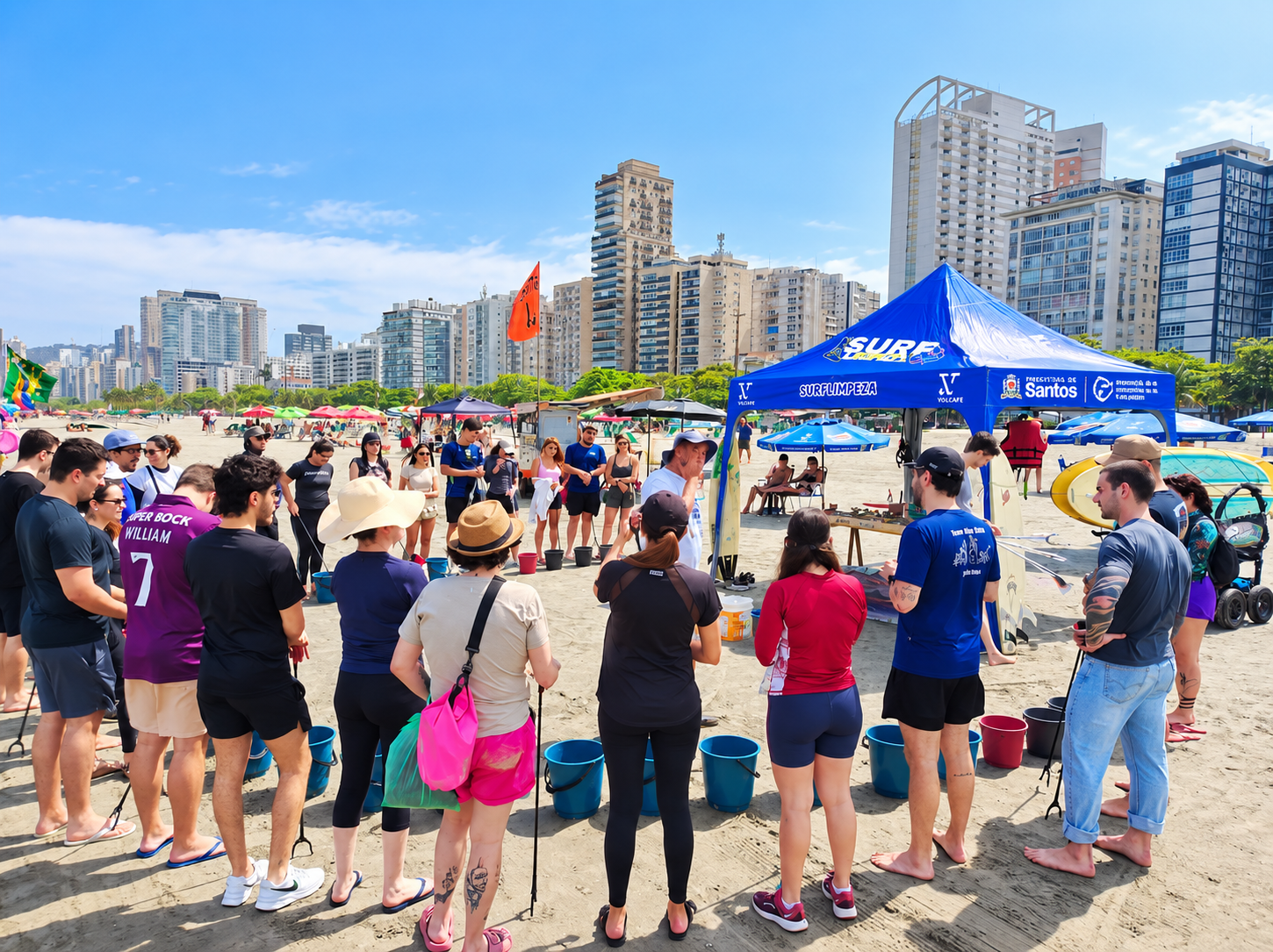 Palestra da Surflimpeza para público